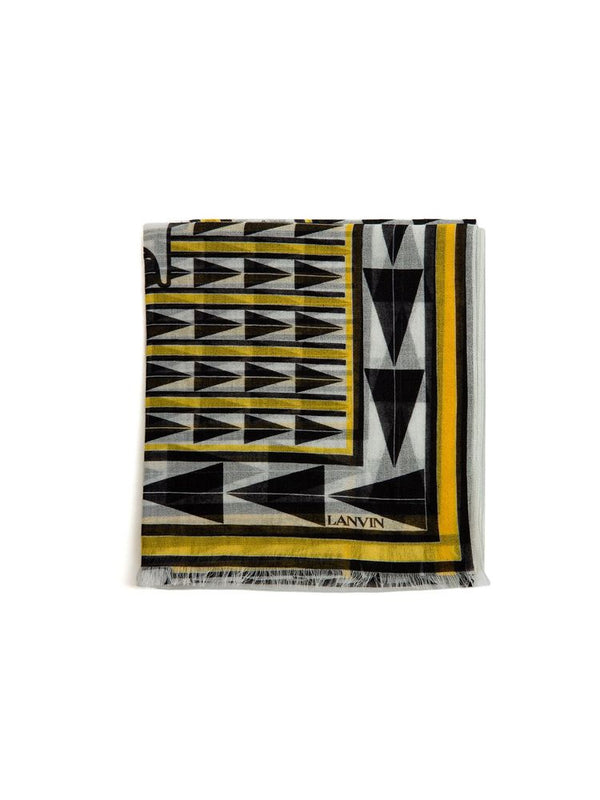 Lanvin 100% Wool scarf in yellow