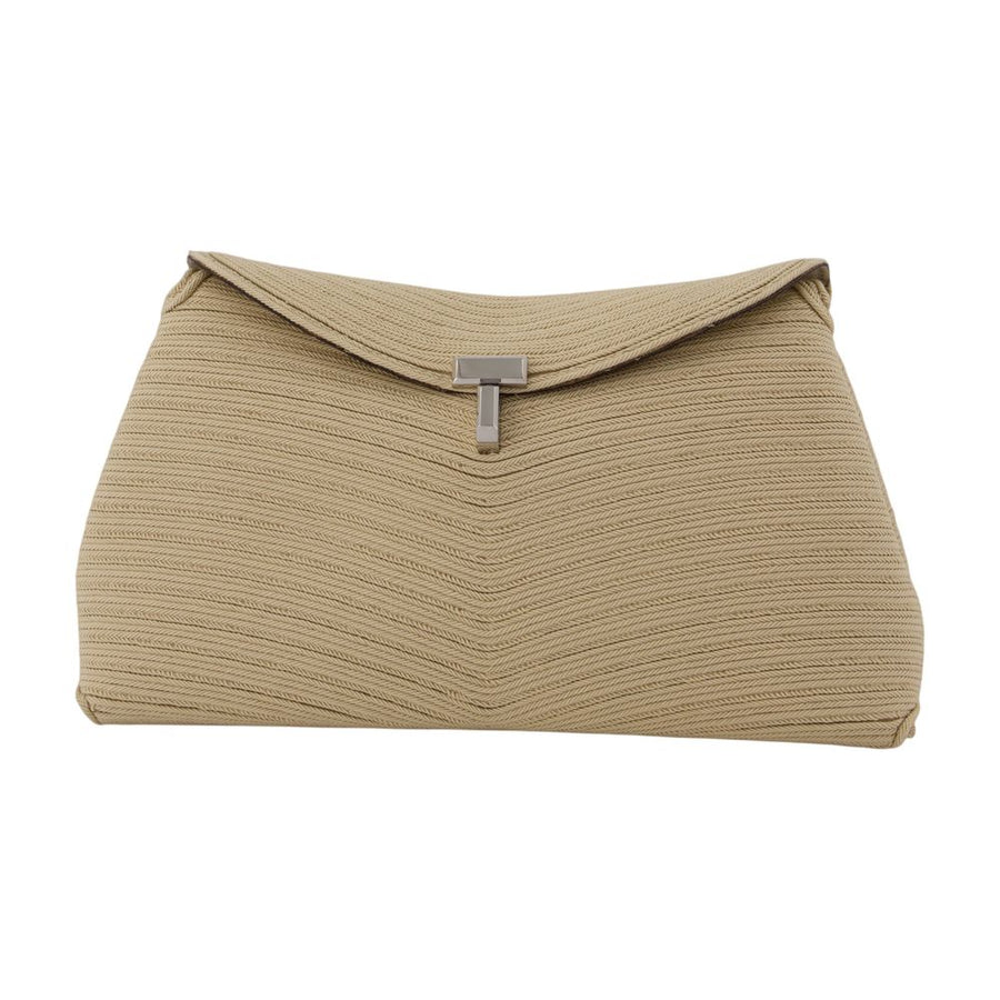 Toteme canvas clutch in beige