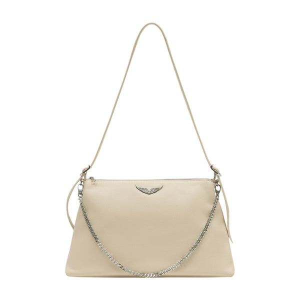 Zadig & Voltaire calfskin shoulder bag in white