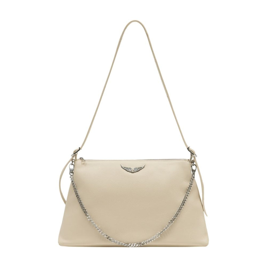 Zadig & Voltaire calfskin shoulder bag in white