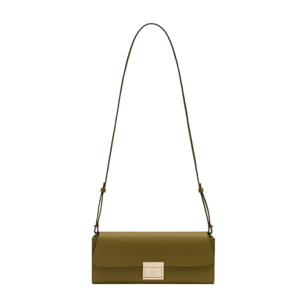 AMI Paris Calfskin clutch in green