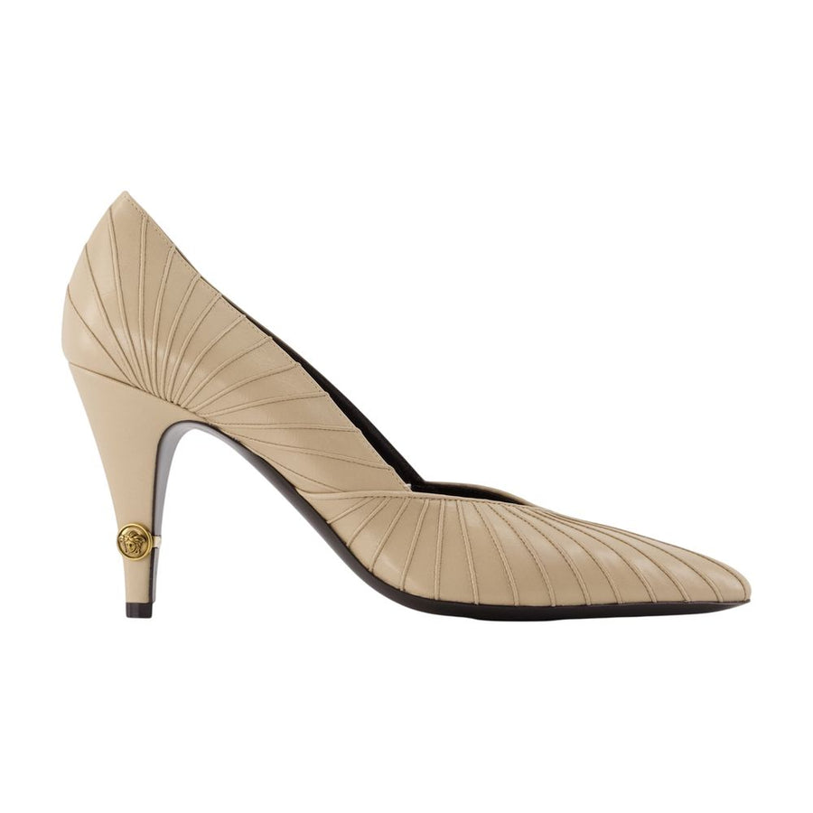 Versace goatskin pump in beige