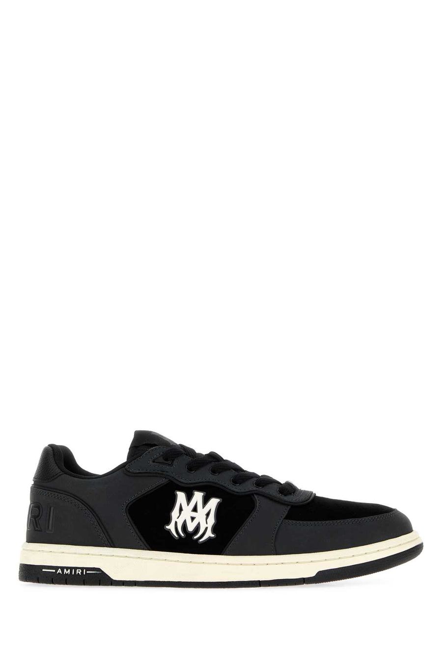 Two-Tone Suede And Fabric Newport Sneakers Darkgrey