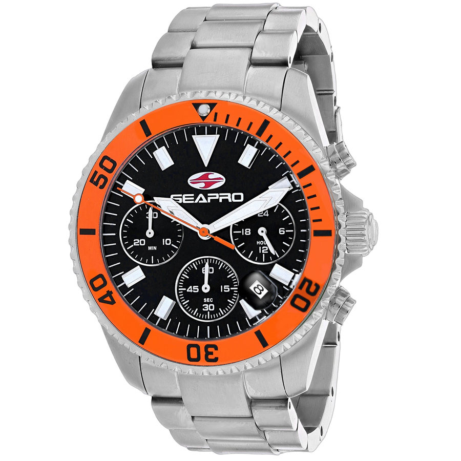 Seapro Stainless steel case watch in black