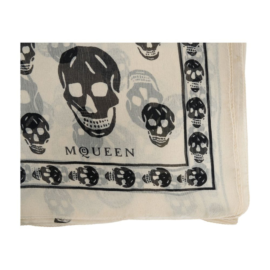 Alexander McQueen Silk scarf in white