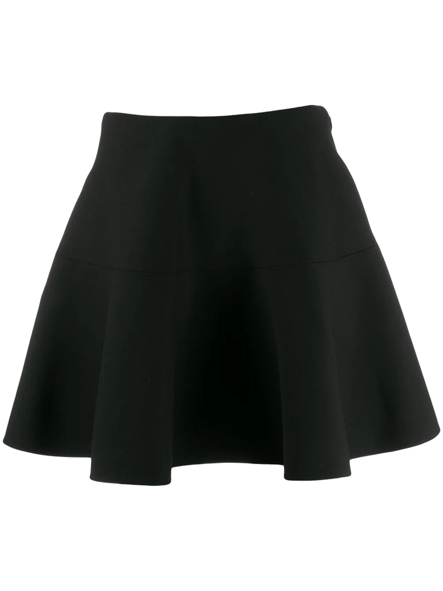 Valentino Wool and silk blend skirt in black
