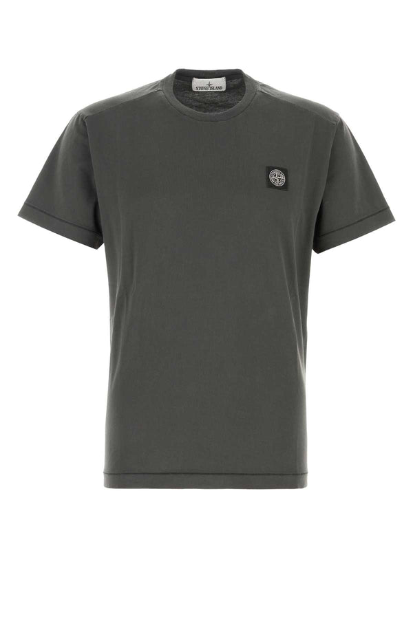 Charcoal Cotton T-Shirt Grey Exterior