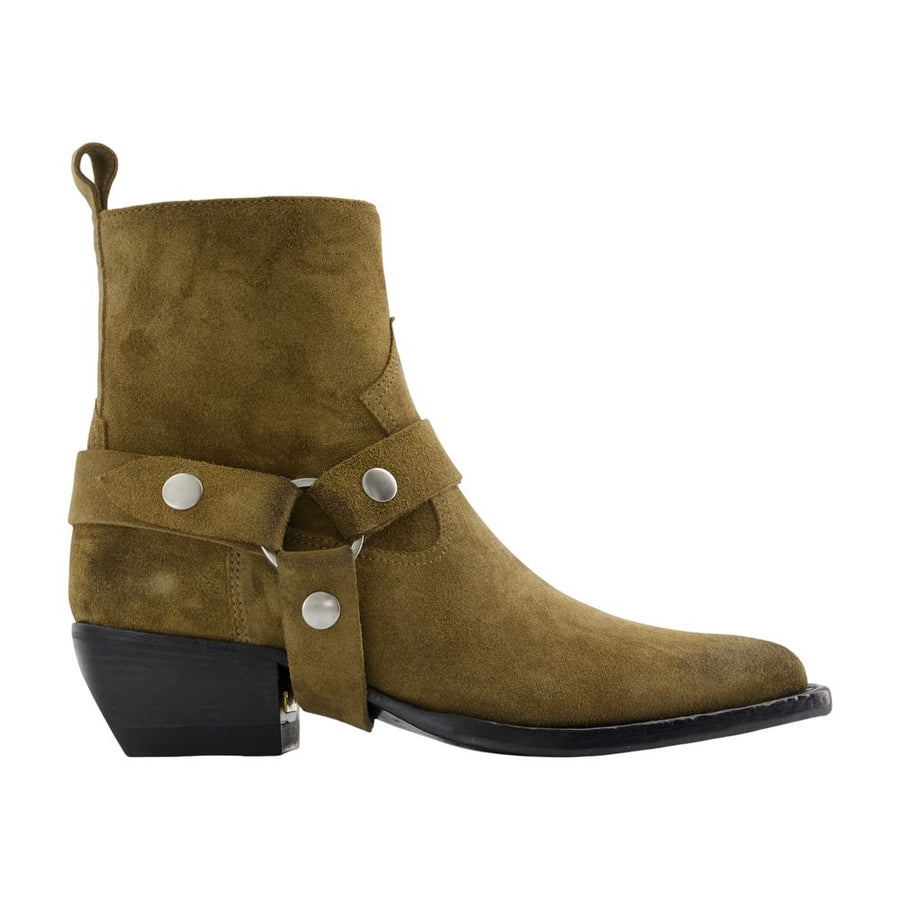 Golden Goose Deluxe Brand cowhide ankle boot in khaki