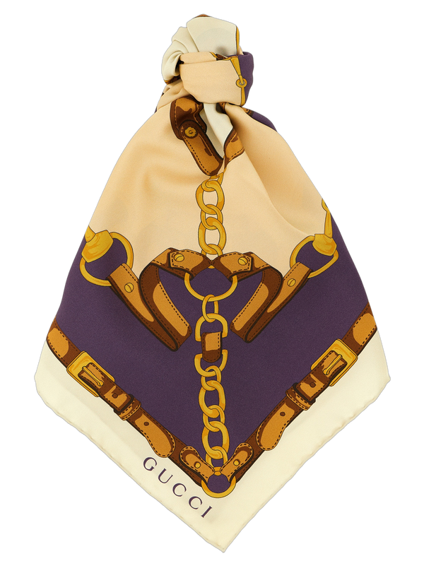 Gucci 100% Silk scarf in beige
