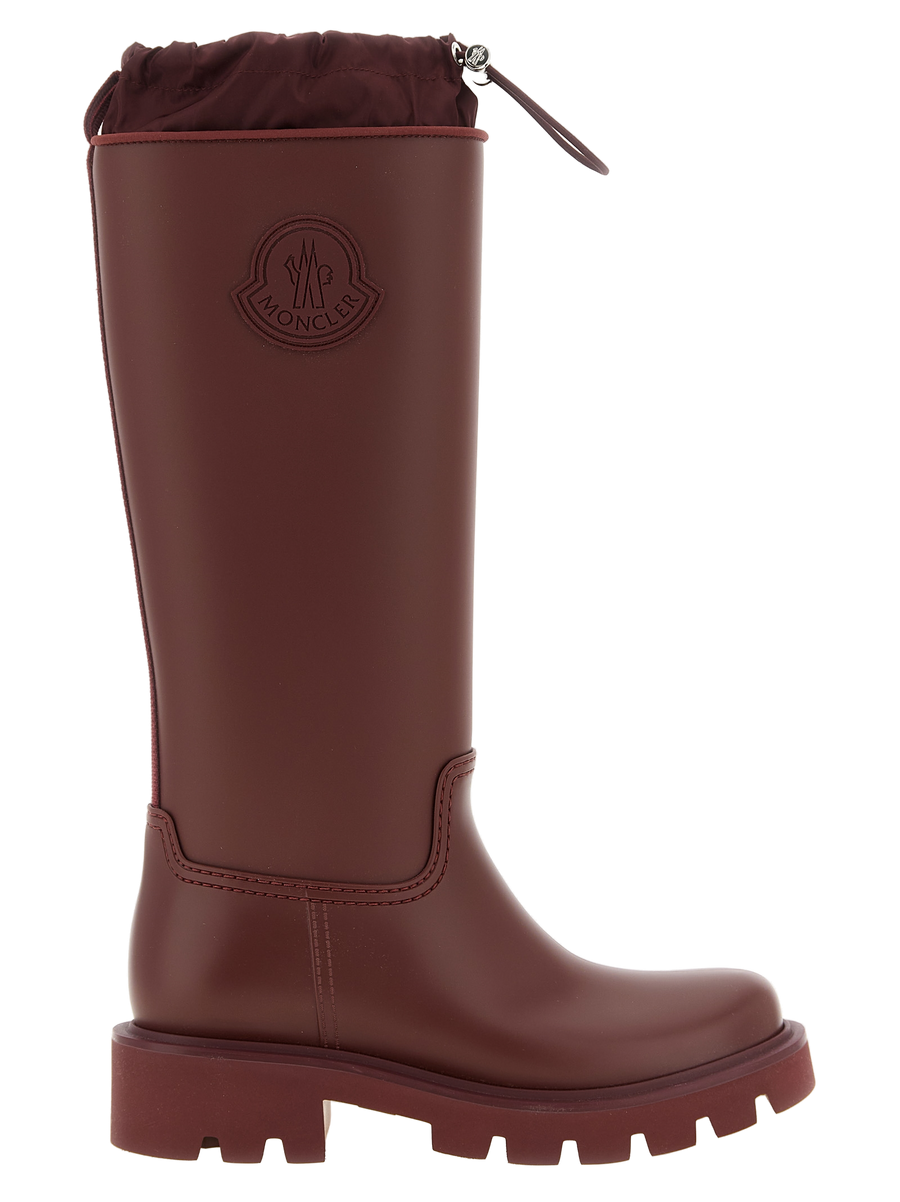 Moncler PVC boot in burgundy