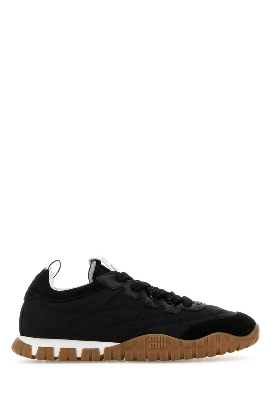 Black Re-Nylon And Suede Sneakers Nero