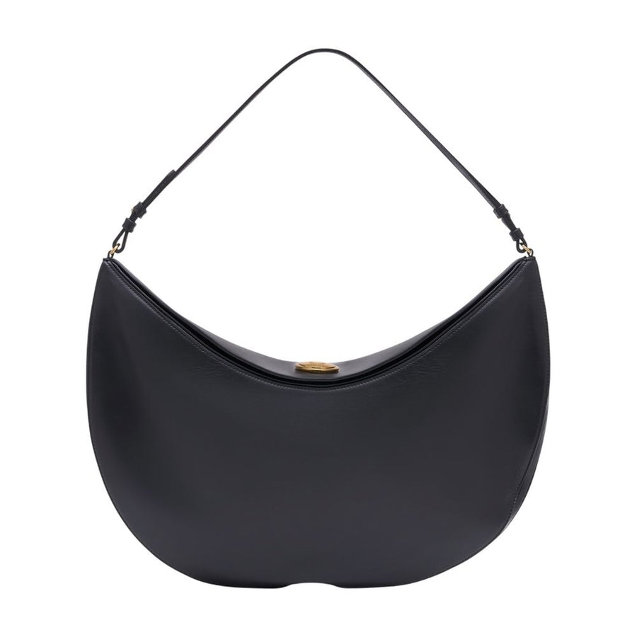 Jacquemus calfskin hobo bag in black