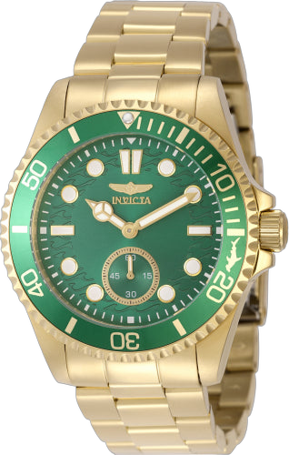 Invicta Stainless steel case and bracelet watch in green