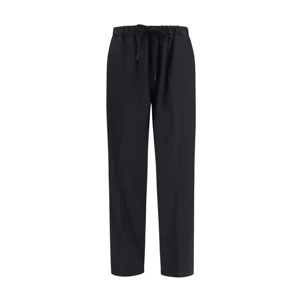 MM6 Maison Margiela 55% Polyester 45% Merino Wool Ovis Aries trousers in black