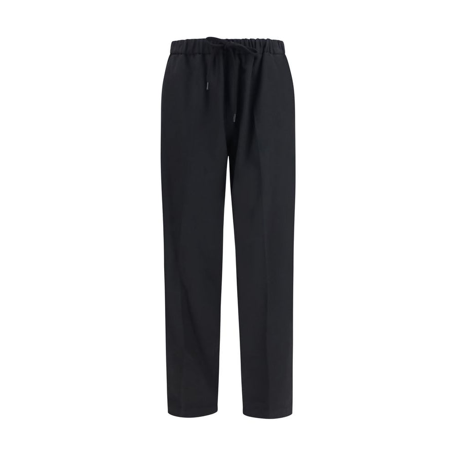 MM6 Maison Margiela 55% Polyester 45% Merino Wool Ovis Aries trousers in black