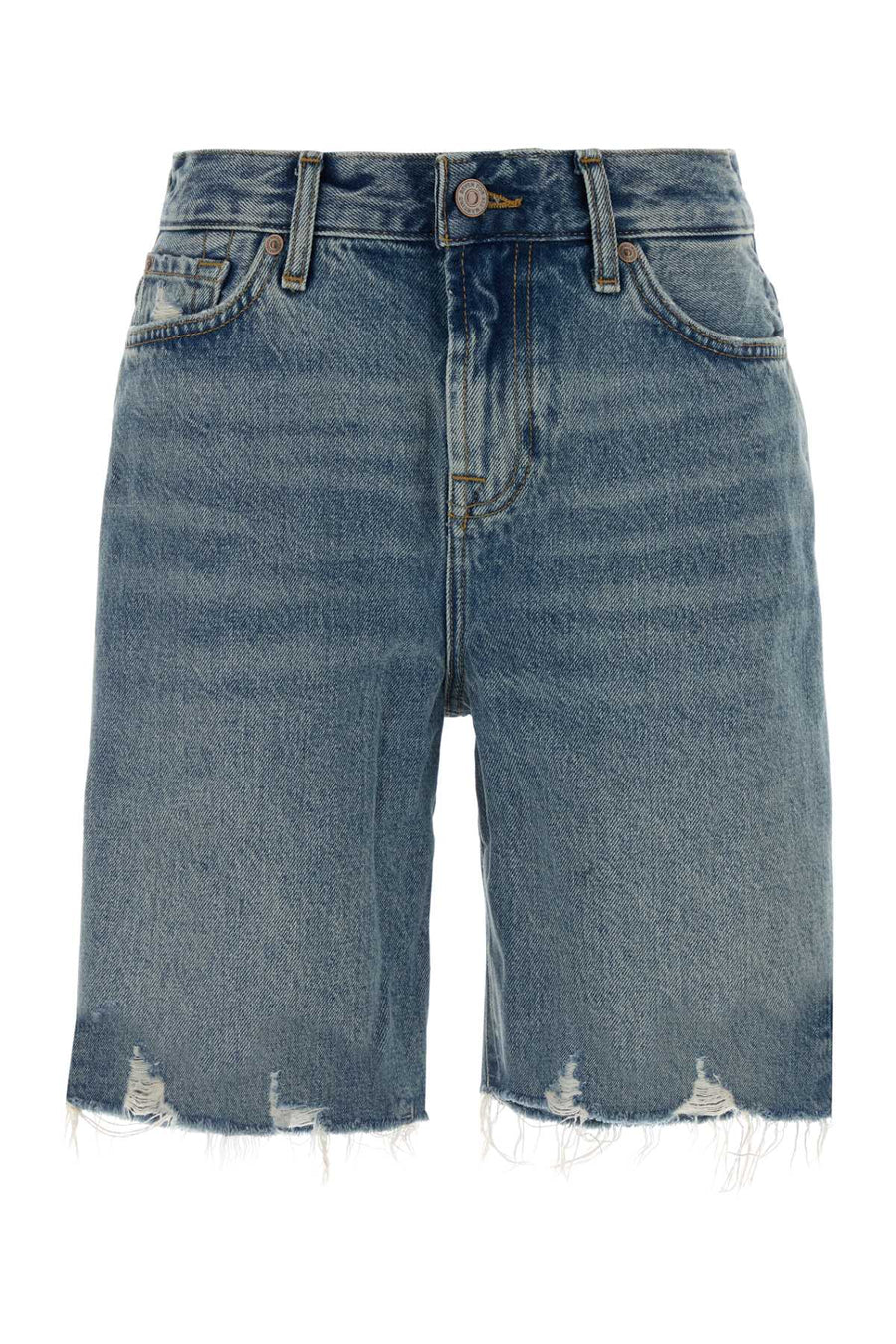 Seven For All Mankind Bermuda 100% Cotton bermuda shorts in blue