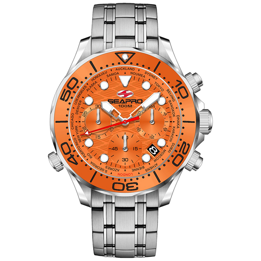 Seapro watch in orange
