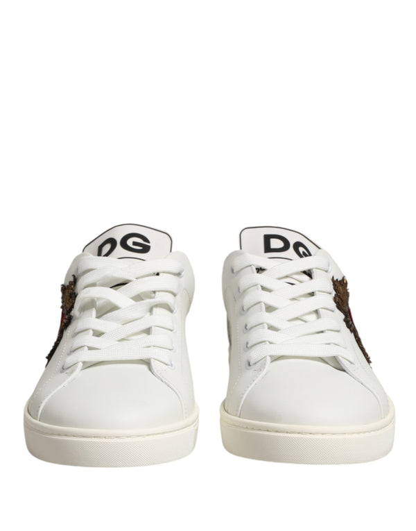 Dolce & Gabbana 100% Calfskin (external); 15% Lambskin sneaker in white