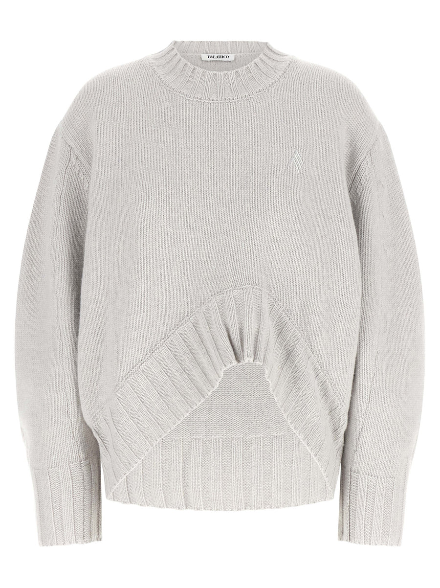 The Attico Virgin wool and cashmere blend sweater in gray
