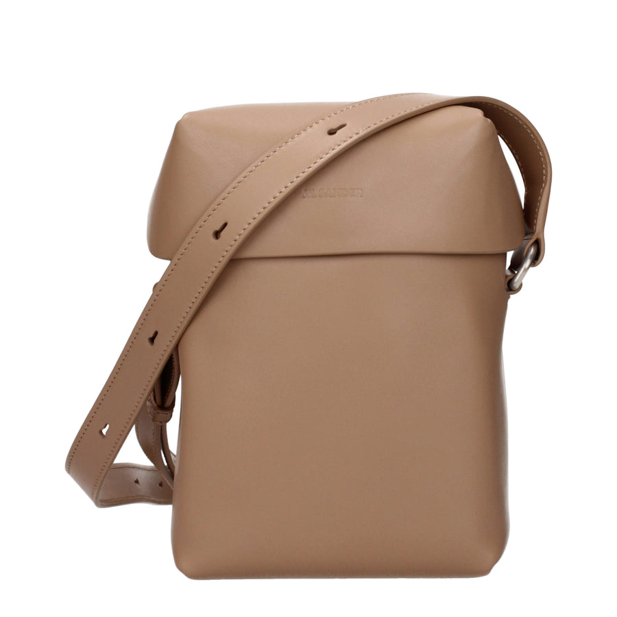 Jil Sander Leather crossbody bag in brown