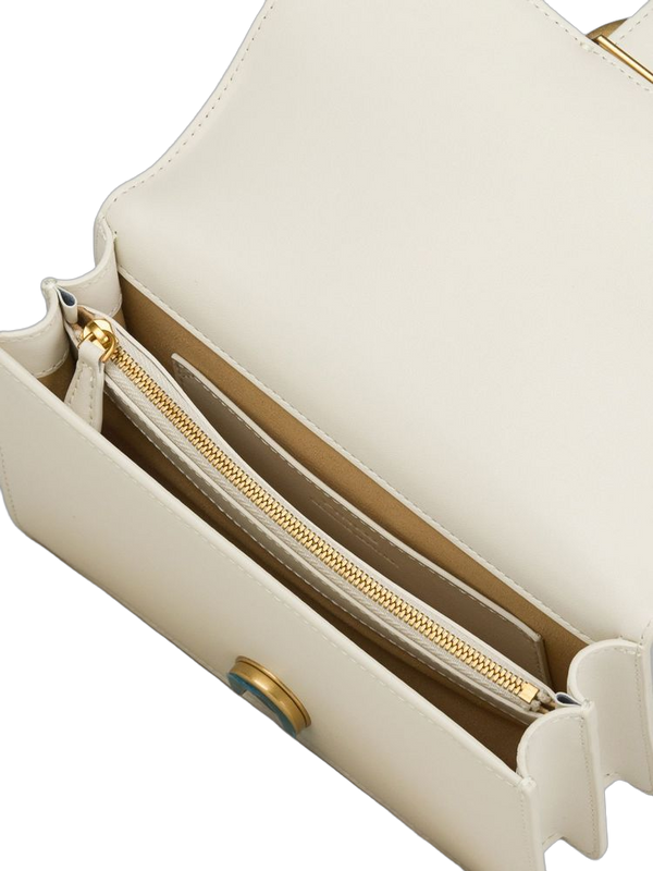 Pinko 92% Cow Leather crossbody bag in white