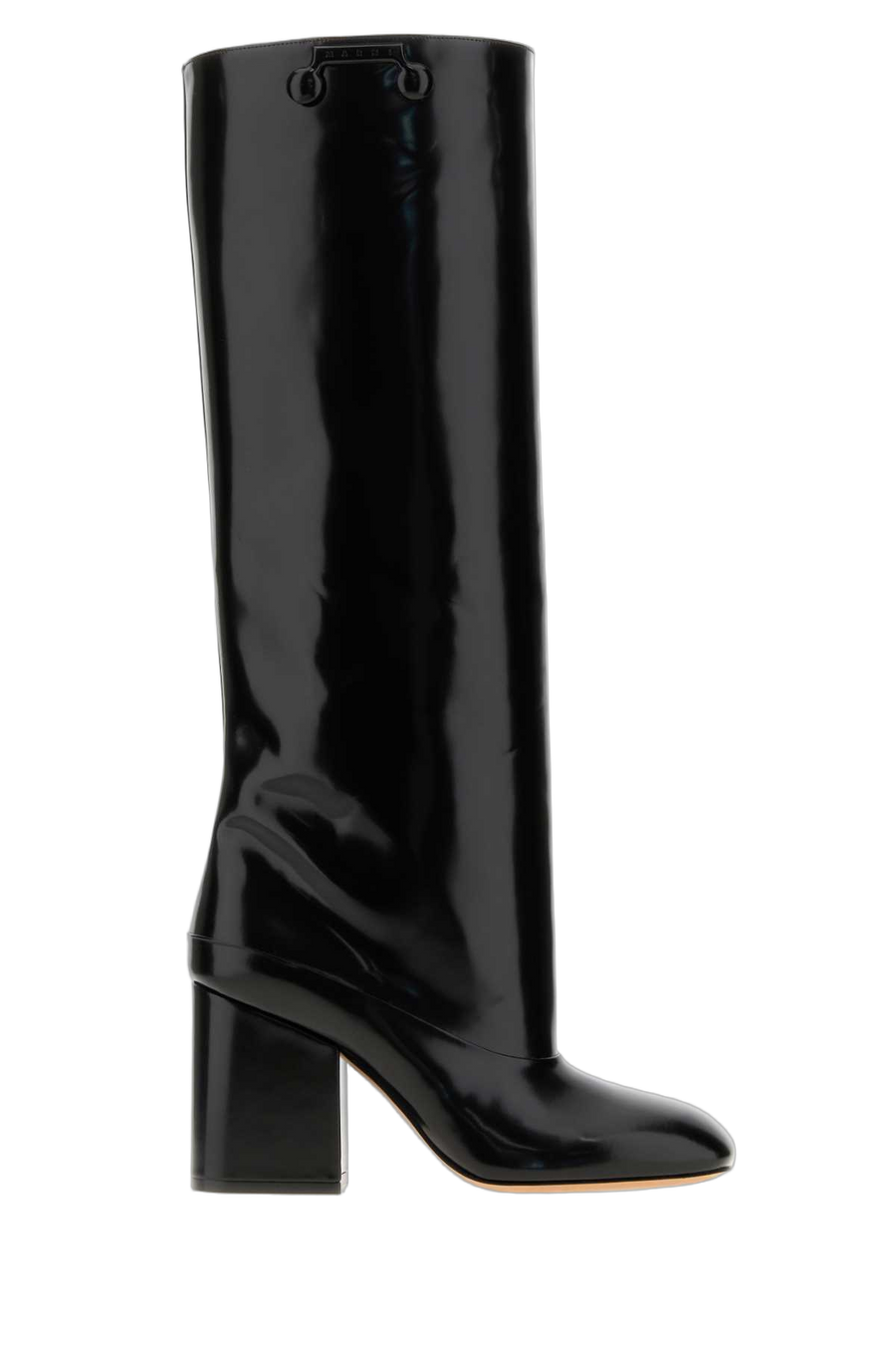 Marni Exterior: 100% Leather. Interior: 100% Leather. Sole: Leather boot in black