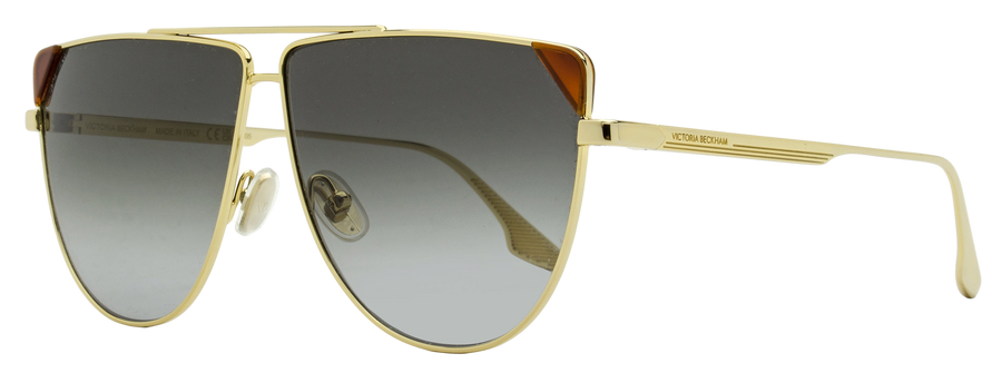 Victoria Beckham Tea Cup Sunglasses Vb239s 222 Gold 63mm Metal