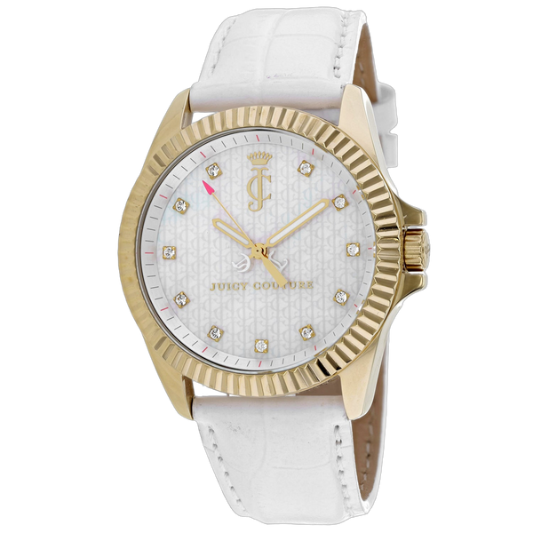 Juicy Couture Stainless steel/White gold case watch in gold