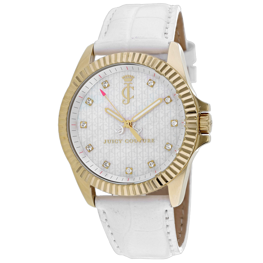 Juicy Couture Stainless steel/White gold case watch in gold