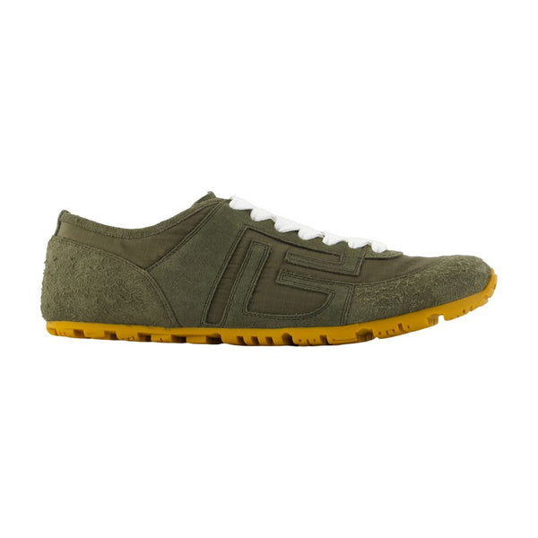 Balmain Calfskin sneaker in green