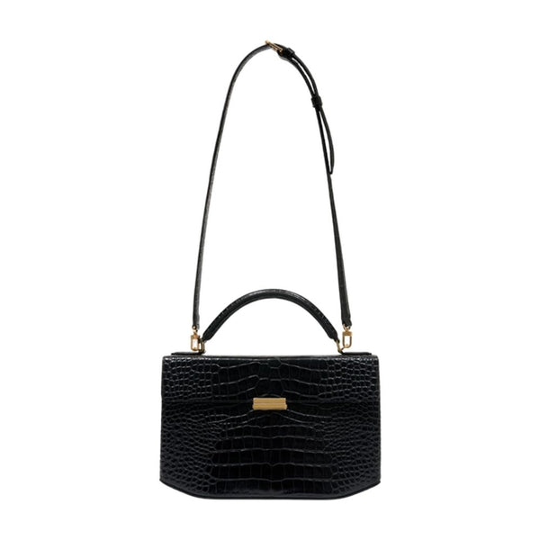 Toteme Calfskin top handle bag in black
