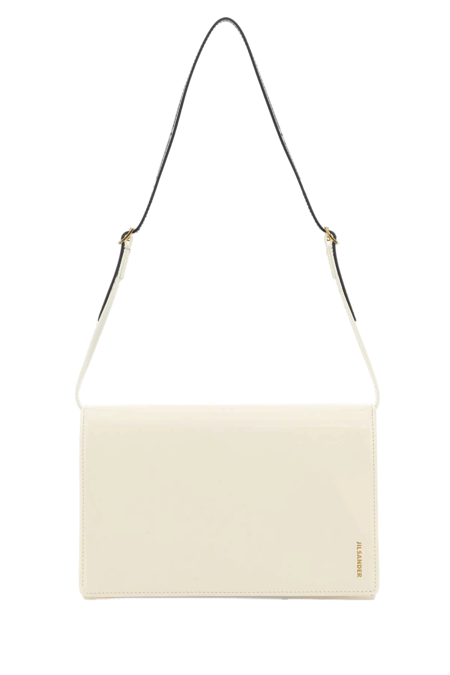 Ivory Leather Small File Shoulder Bag Eggshell Borse A Mano