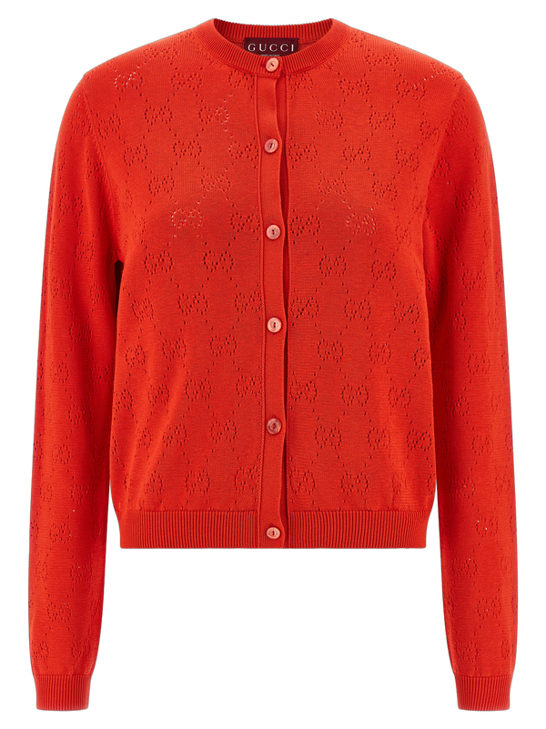 Gucci 100% Cotton cardigan in red