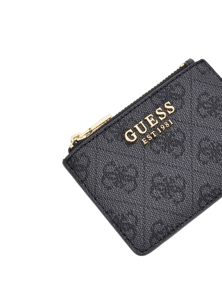 Guess Card Holder Coal Logo Polyurethane Bags / Card-holders