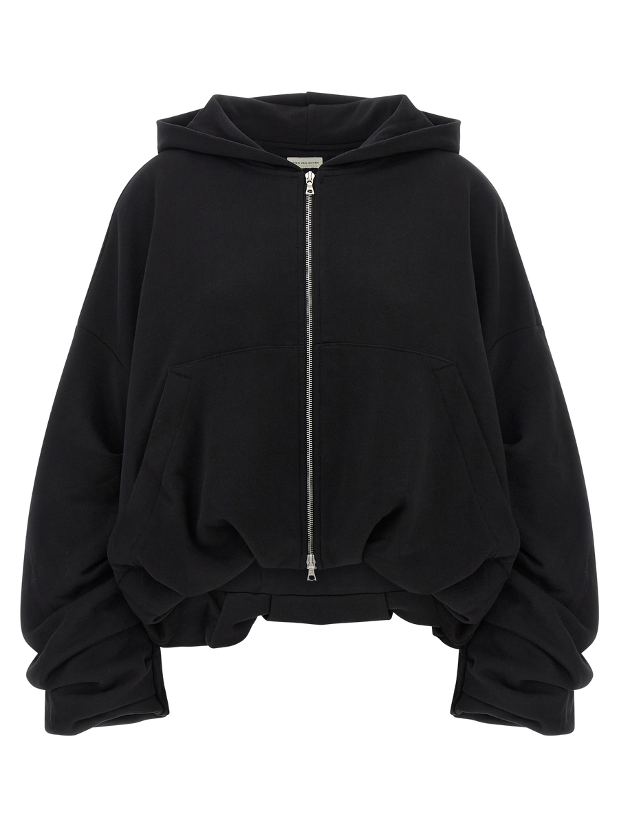 Dries Van Noten 100% Cotton hoodie in black
