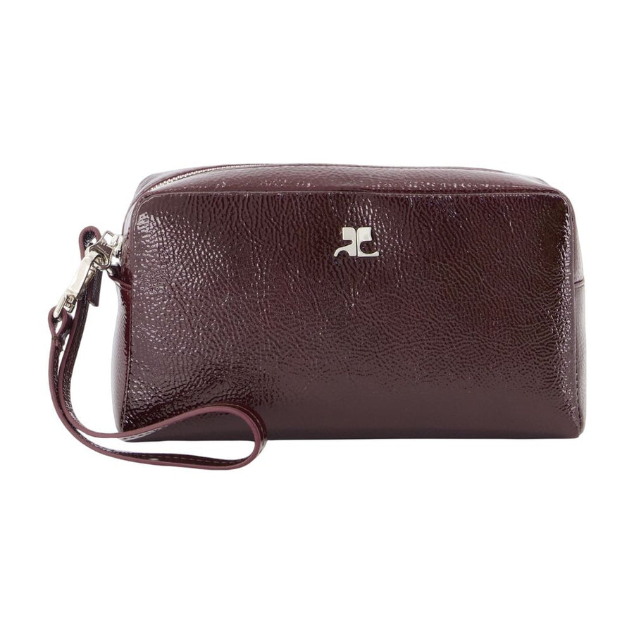 Courreges Leather wallet in burgundy