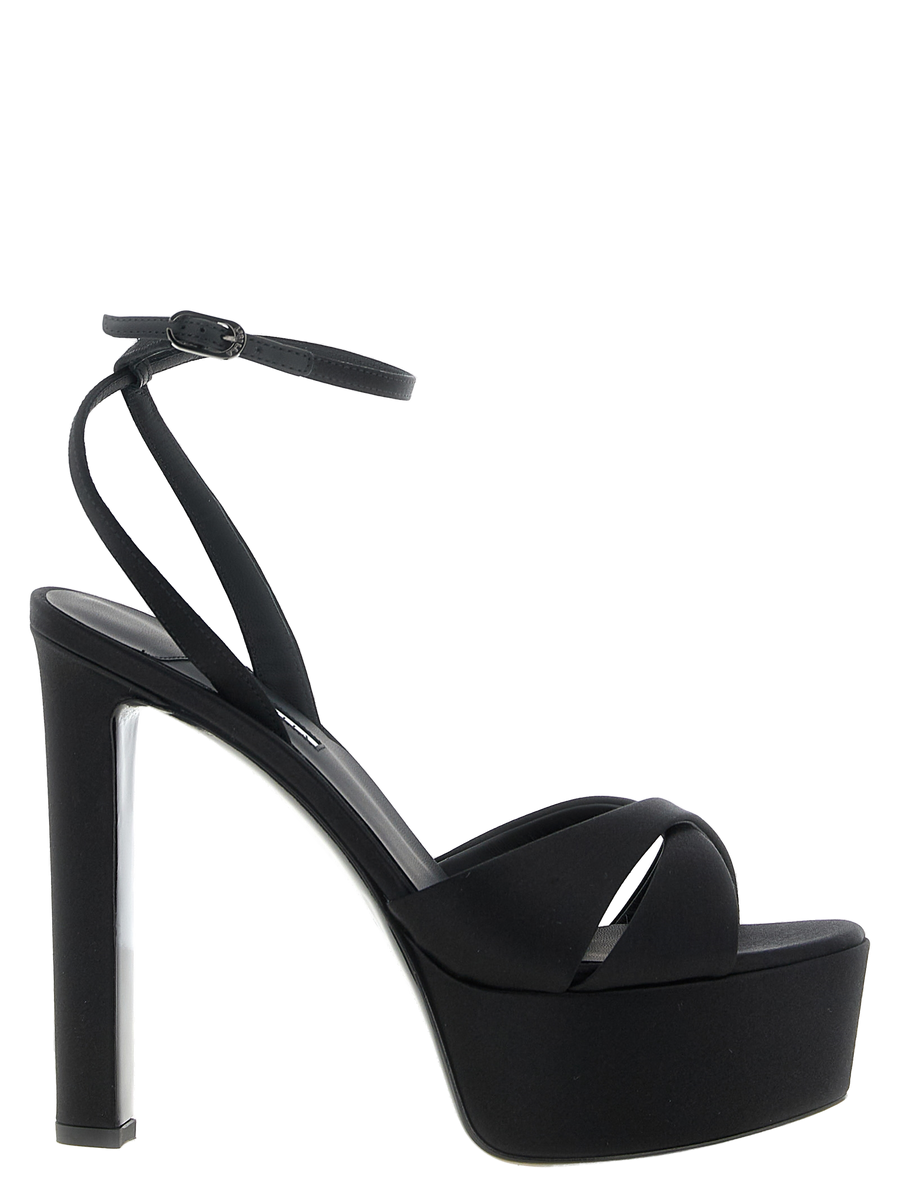 Le Silla Satin upper heel in black