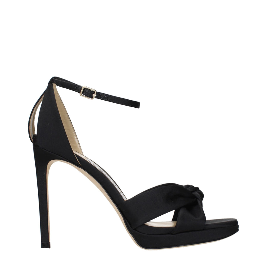 Jimmy Choo Satin heel sandal in black