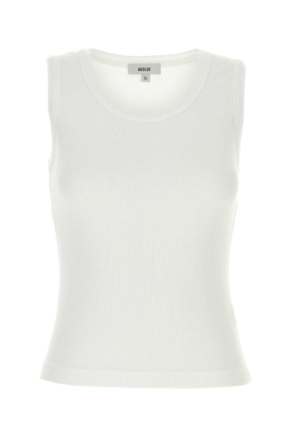 Agolde 49% Organic cotton tank top in white