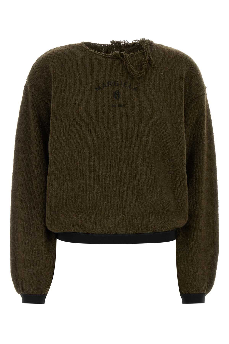 Olive Green Mohair Blend Sweater 727s Maglieria