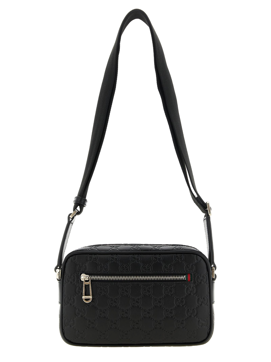 Black Calfskin Crossbody Bag