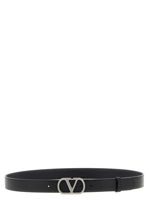 Valentino Garavani 100% calfskin leather belt in black