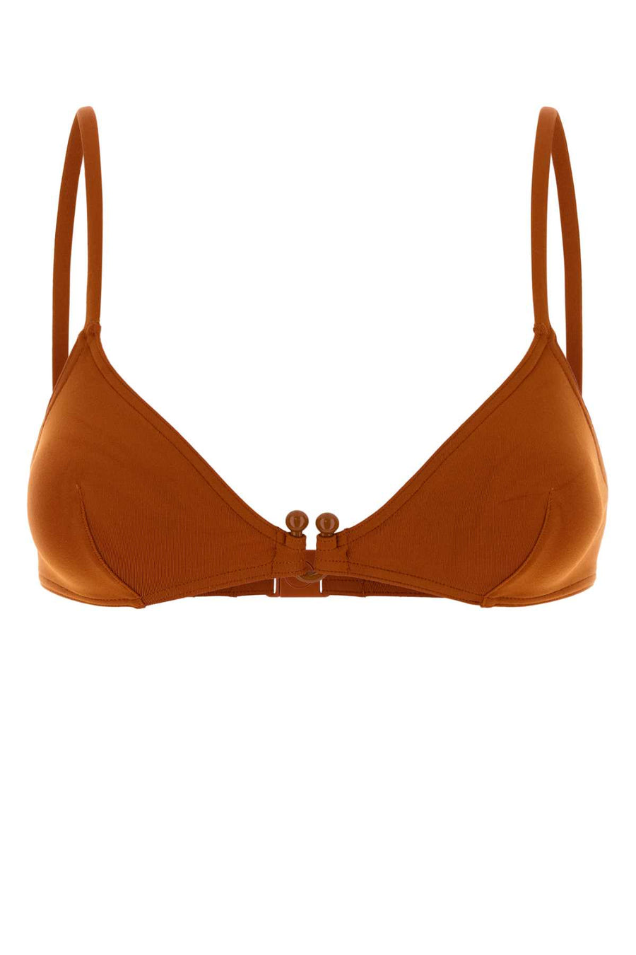 Orange Stretch Nylon Stylish Bikini Top Rouille Exterior: Elastane Costumi Da Bagno