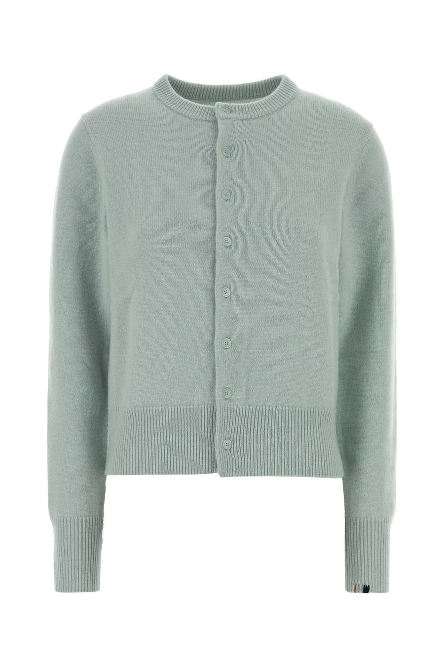 Pastel Light Blue Cashmere Nâ°435 Cardigan Glass Exterior: Maglieria