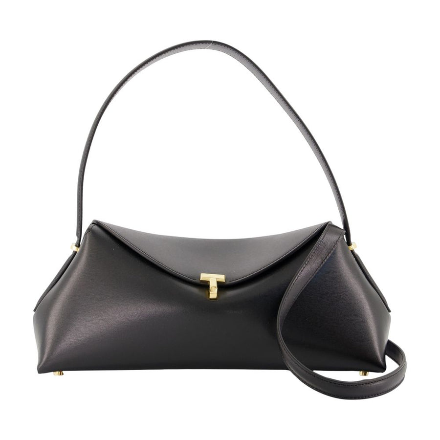 T-Lock Shoulder Bag - Toteme Leather Black Calfskin / Shoulder-hobo-bags