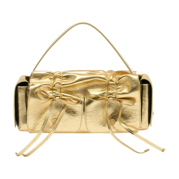 Acne Studios calfskin shoulder bag in gold