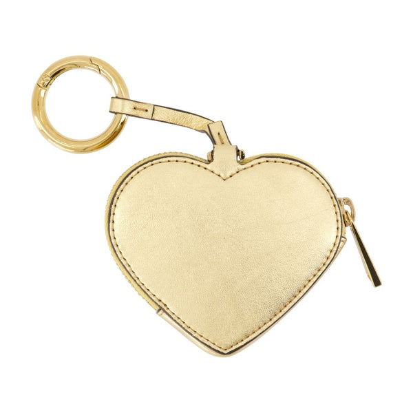 Versace calfskin coin purse in gold