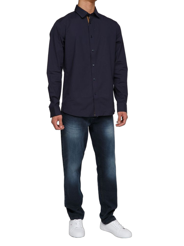 Burberry 96% Cotton shirt in navy