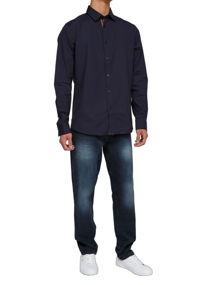 Burberry 96% Cotton shirt in navy