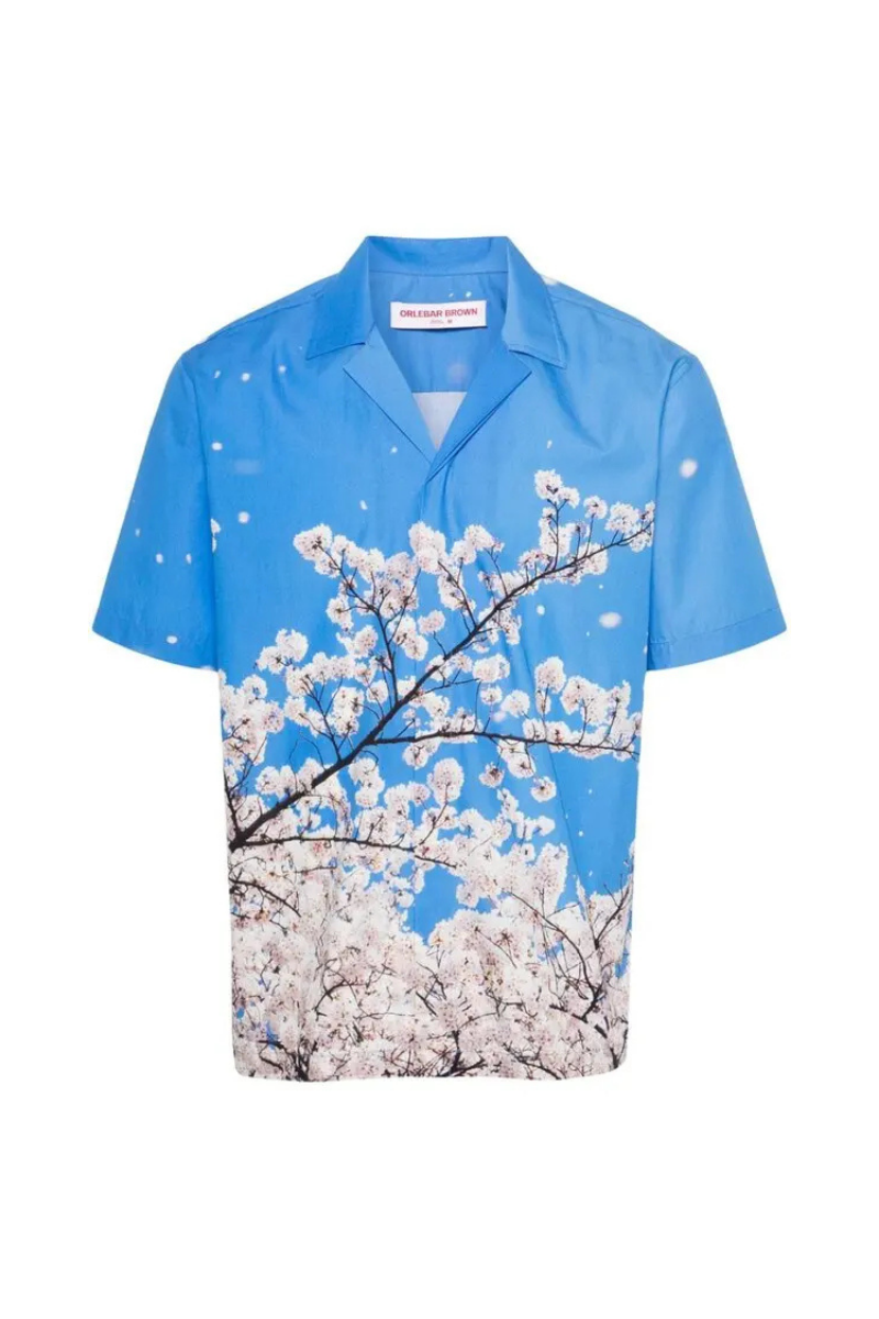 Orlebar Brown 100% organic cotton shirt in blue